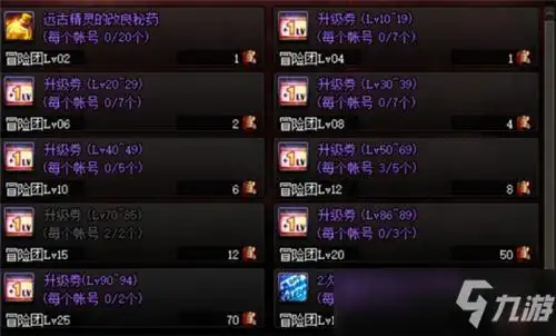 dnf主线任务经验