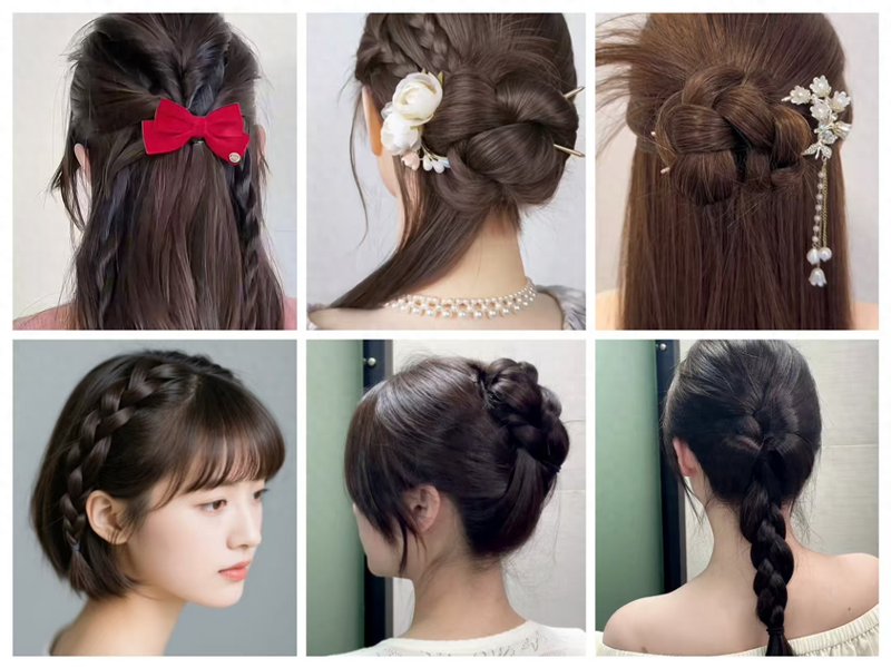 Girls' hairstyle steps are well developed