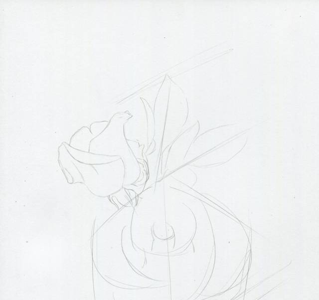 手绘彩铅唯美花朵步骤