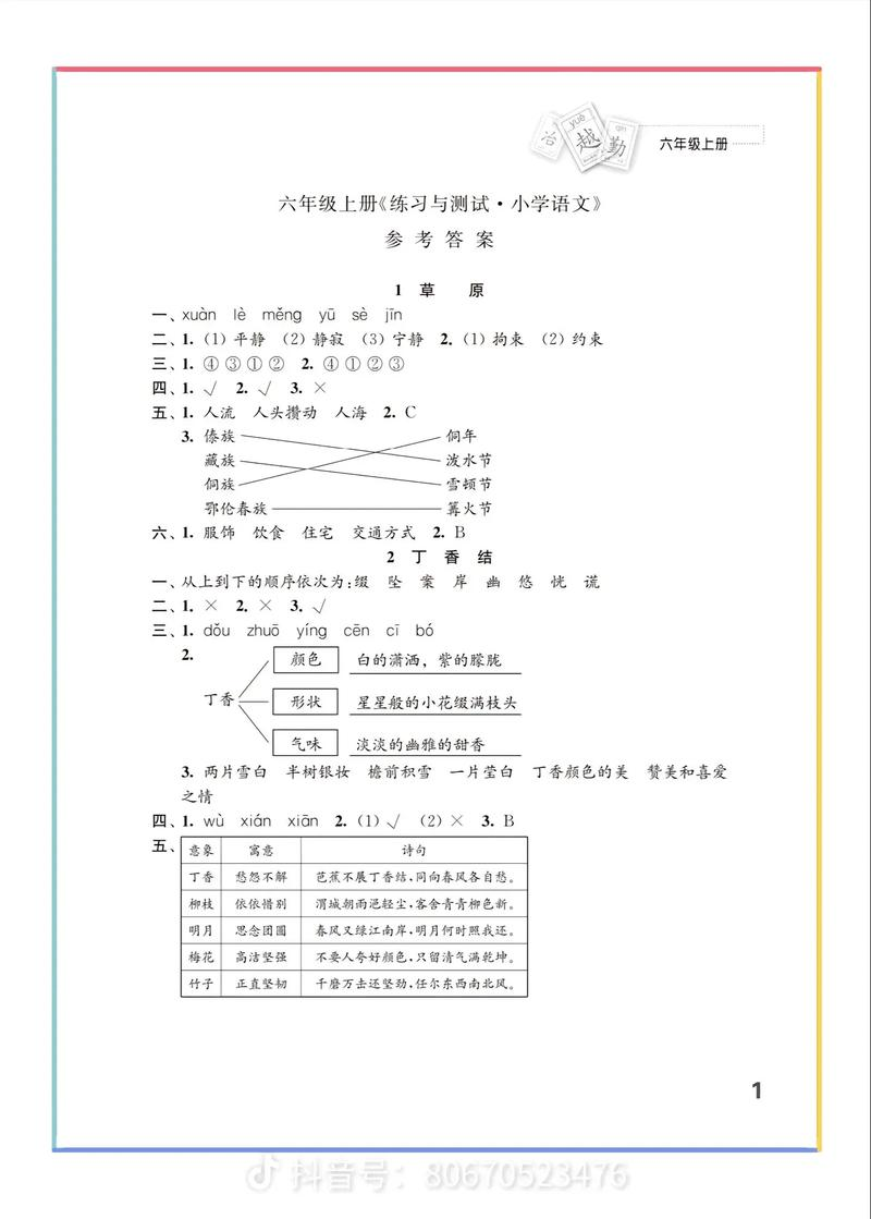 六年级常识综合测试