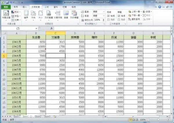 工作表知识分享