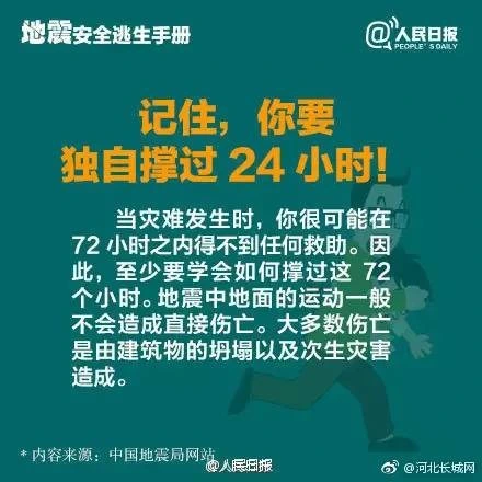 地震知识及避震自救知识