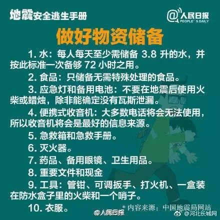 地震知识及避震自救知识