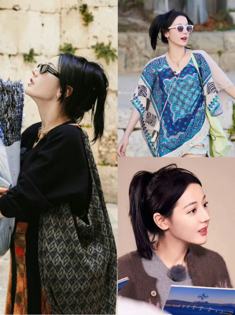 扎半丸子头的步骤图片