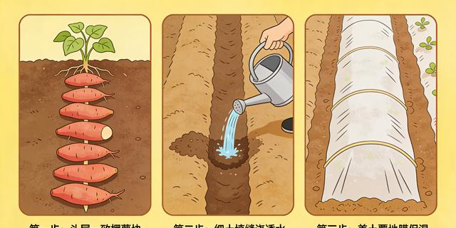 A video of the technology for the production of red potato in the shed