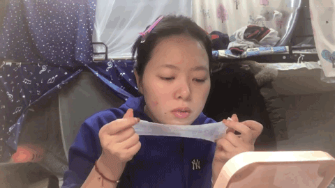 The mummies use the step