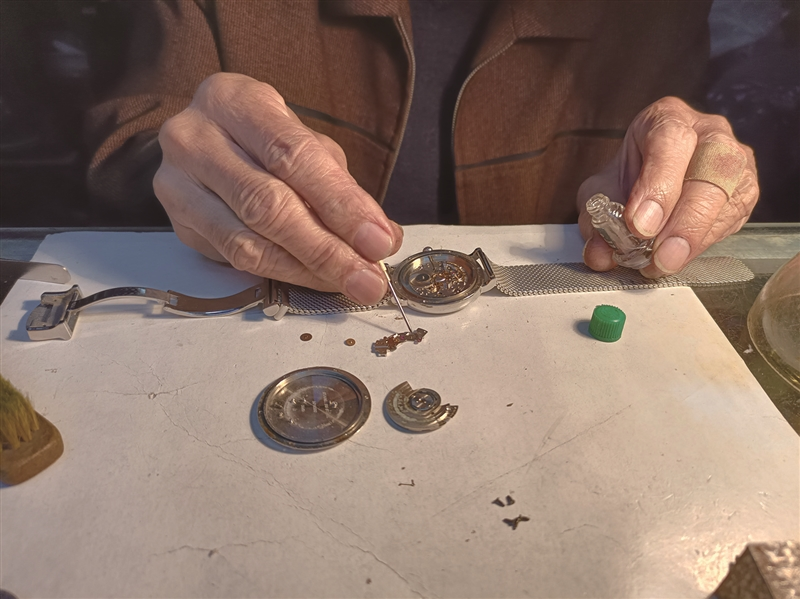 Clock maintenance technician