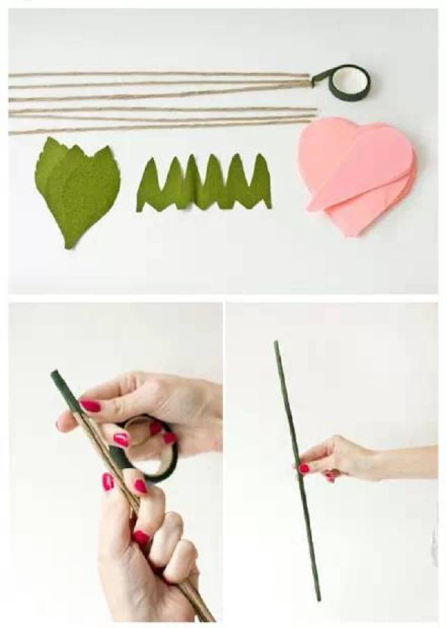 玫瑰花的折纸方法