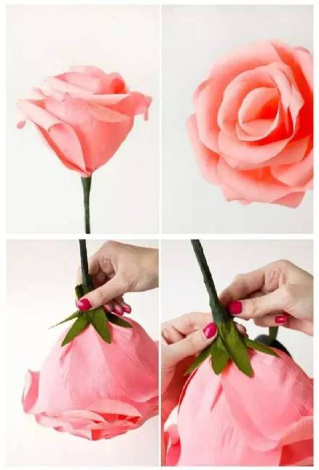 玫瑰花的折纸方法