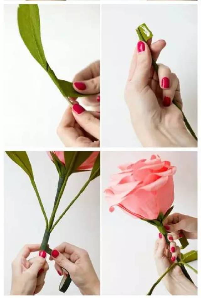 玫瑰花的折纸方法