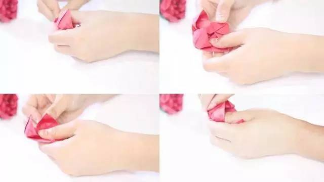 玫瑰花的折纸方法