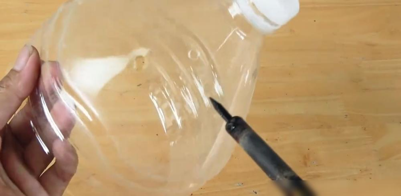 The way the potted cabbage is grown