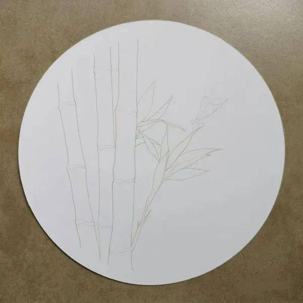 Lead drawing step. Simple