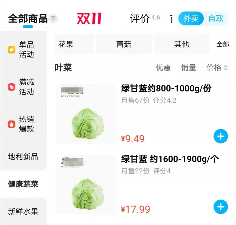 Higher food prices in the catering industry