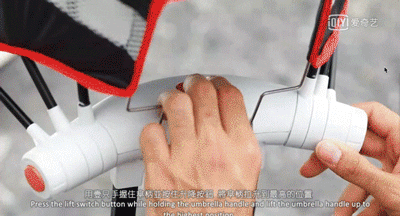 A diagram of the principle of automatic umbrella work