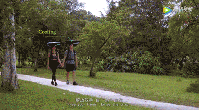 A diagram of the principle of automatic umbrella work