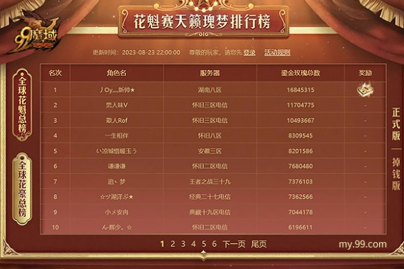 魔域女神升级经验表