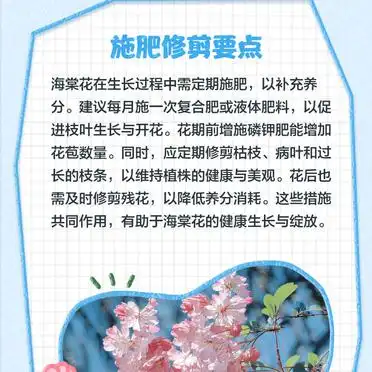 海棠花种植方法