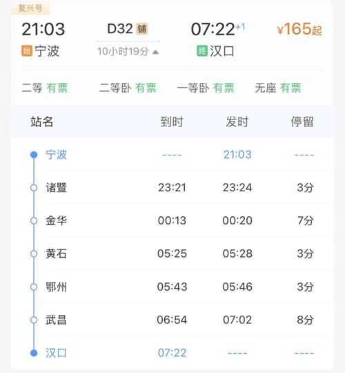宁波到南京高铁票价