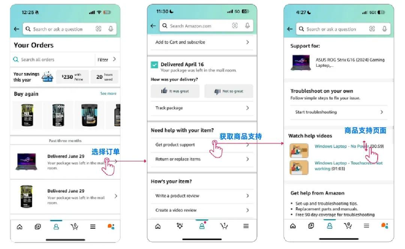 亚马逊网购换货流程图