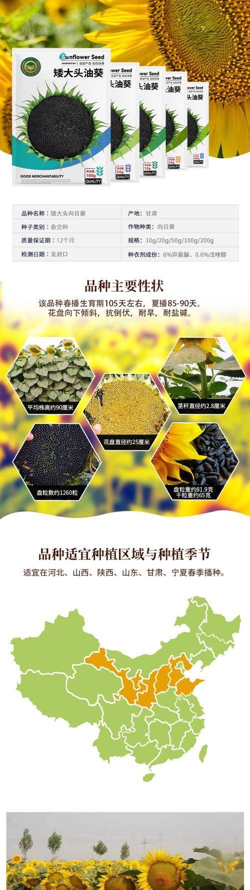 Methods of planting sunflower