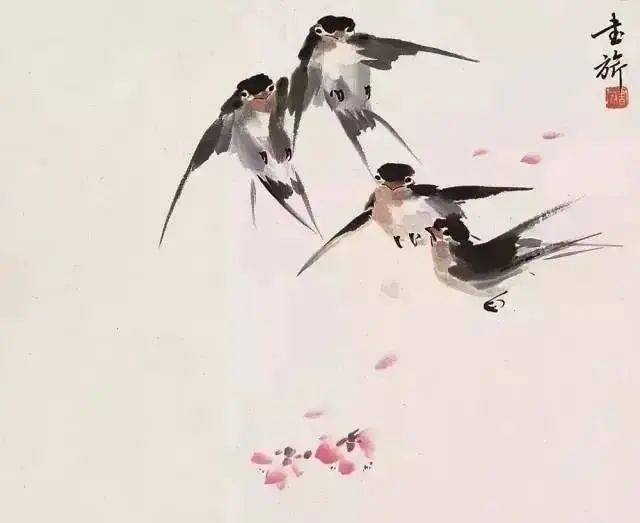 国画麻雀的画法步骤