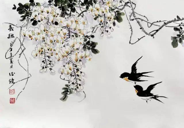 国画麻雀的画法步骤