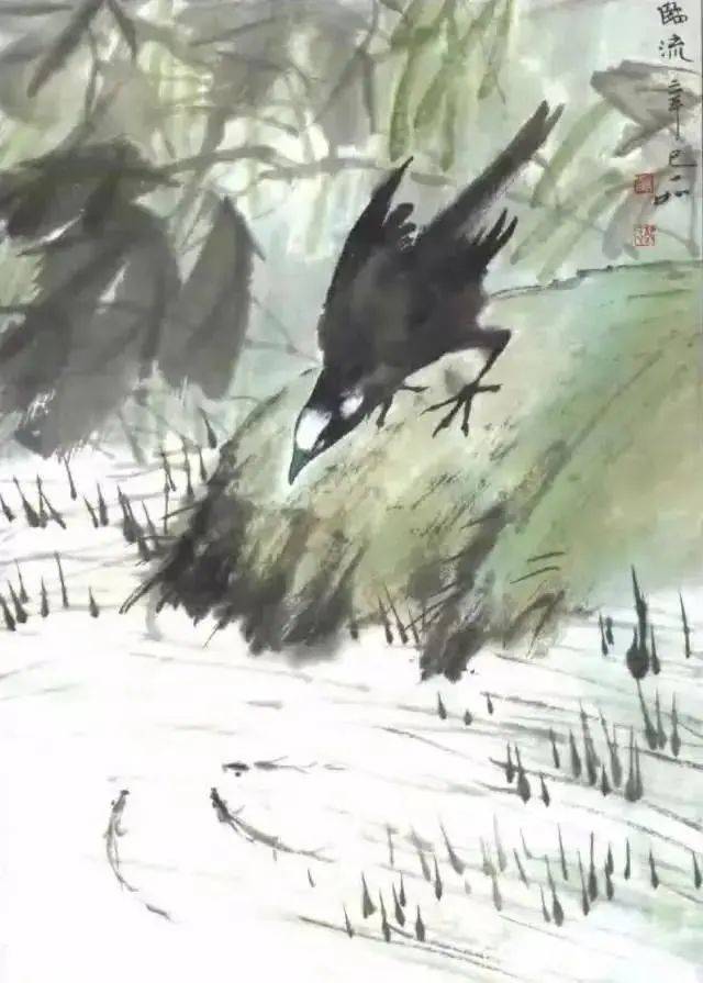 国画麻雀的画法步骤