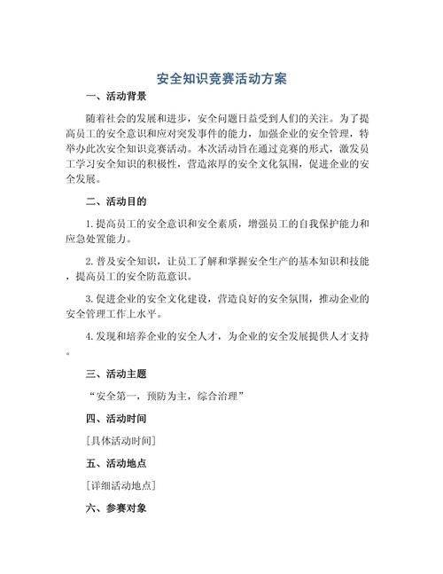 Security knowledge contest planning programme