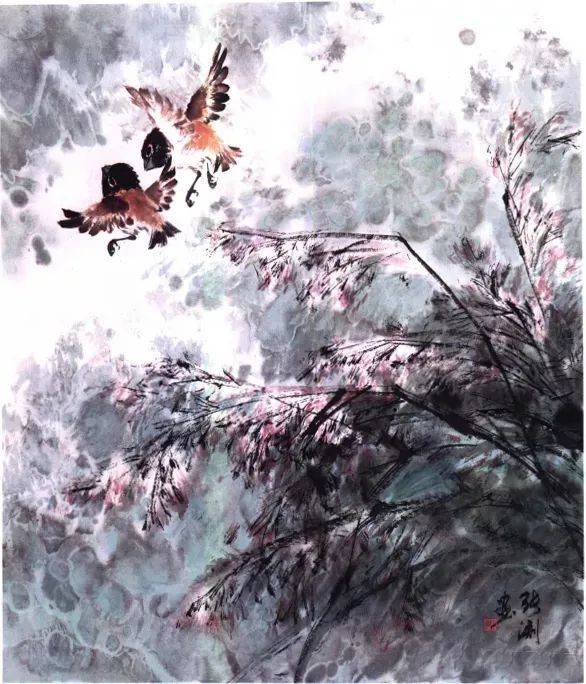 国画麻雀的画法步骤