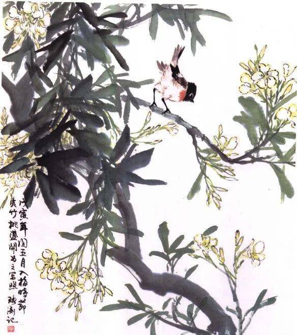 国画麻雀的画法步骤