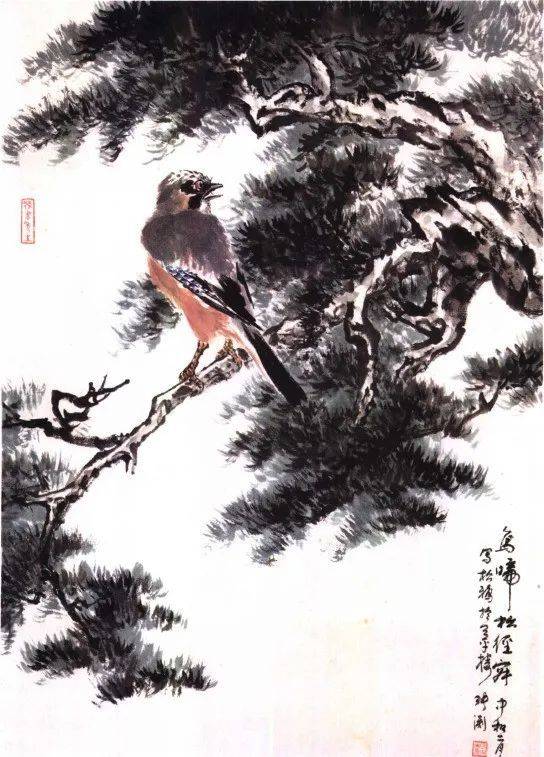 国画麻雀的画法步骤