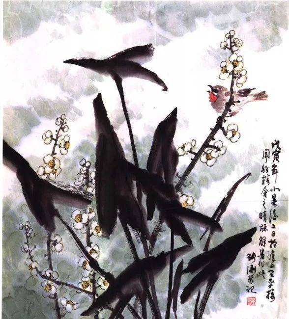 国画麻雀的画法步骤