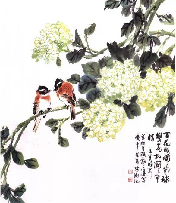 国画麻雀的画法步骤