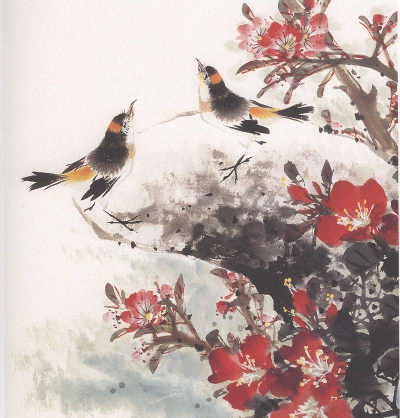 国画麻雀的画法步骤