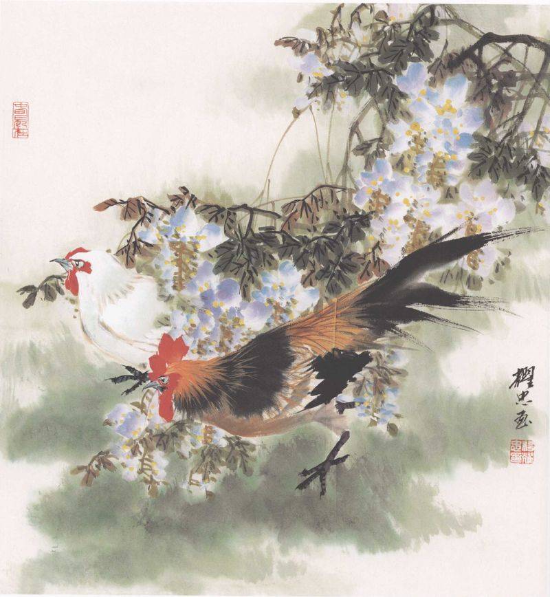 国画麻雀的画法步骤