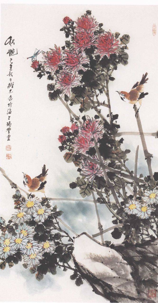 国画麻雀的画法步骤