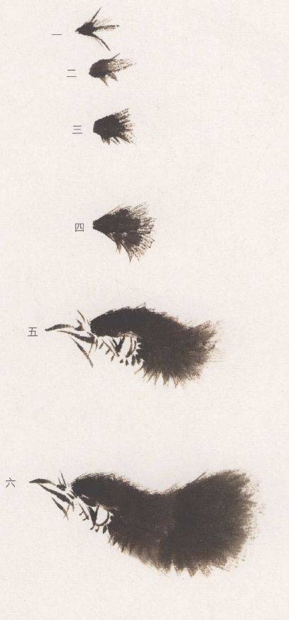 国画麻雀的画法步骤