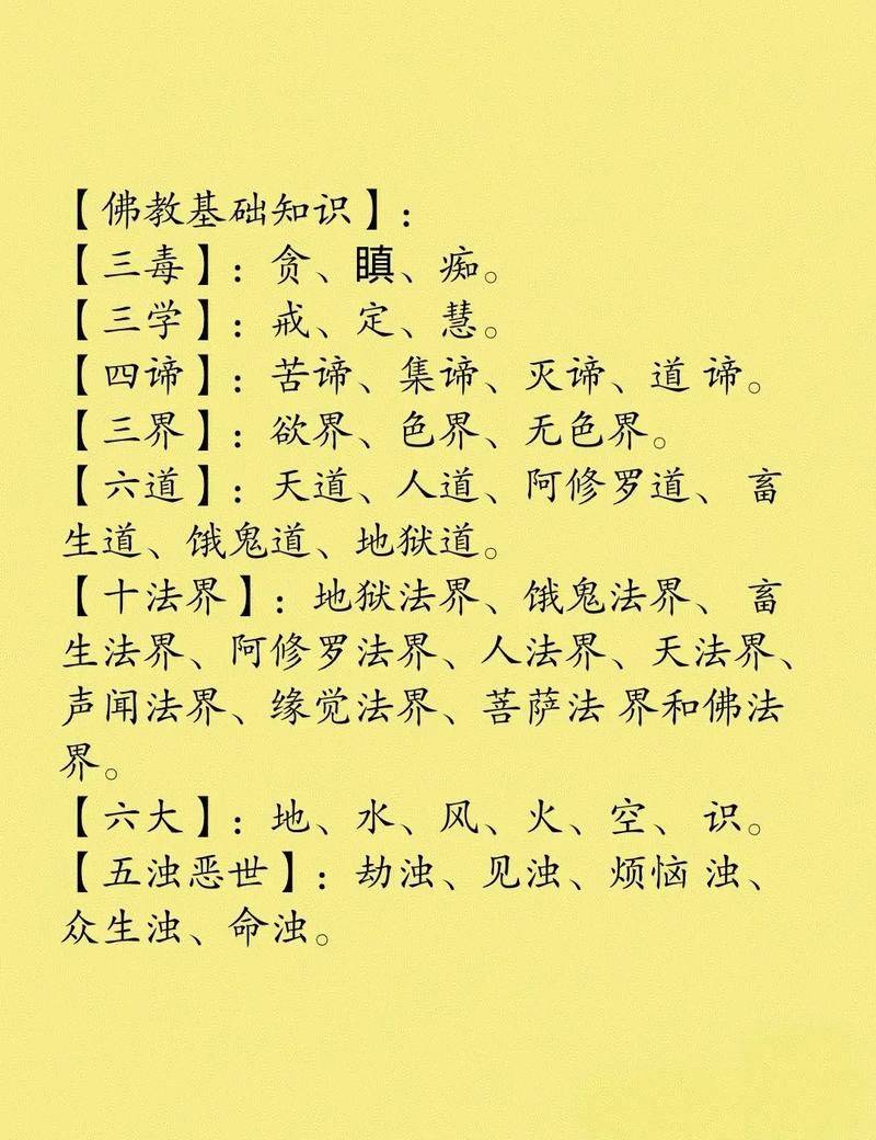 佛教入门知识及常识