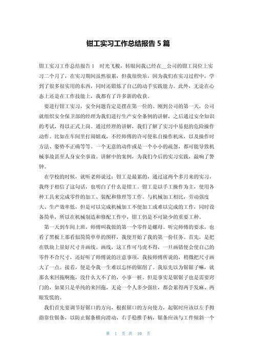 维修钳工技师技术总结