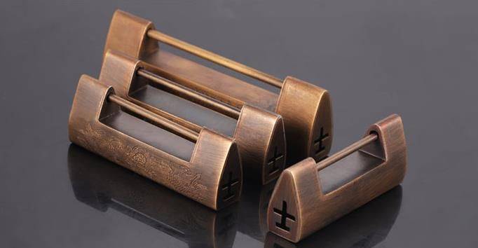 Ancient copper lock construction