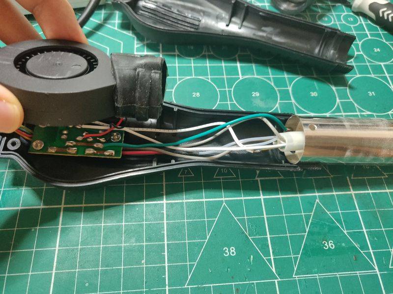 Chart of the principles of hot wind gun circuit maintenance