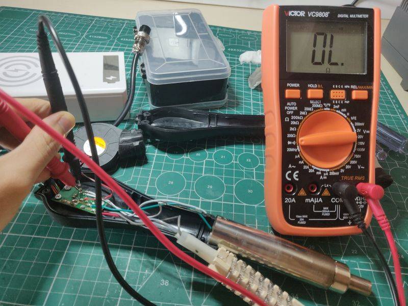 Chart of the principles of hot wind gun circuit maintenance