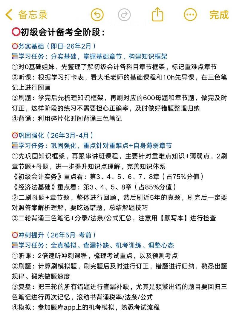 Accounting examination experience