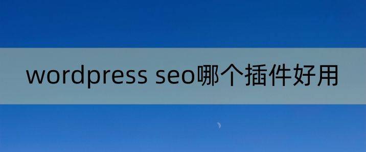 wordpress seo哪个插件好用