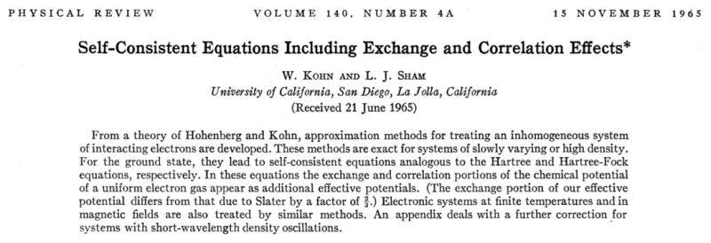 密度泛函理论 简介