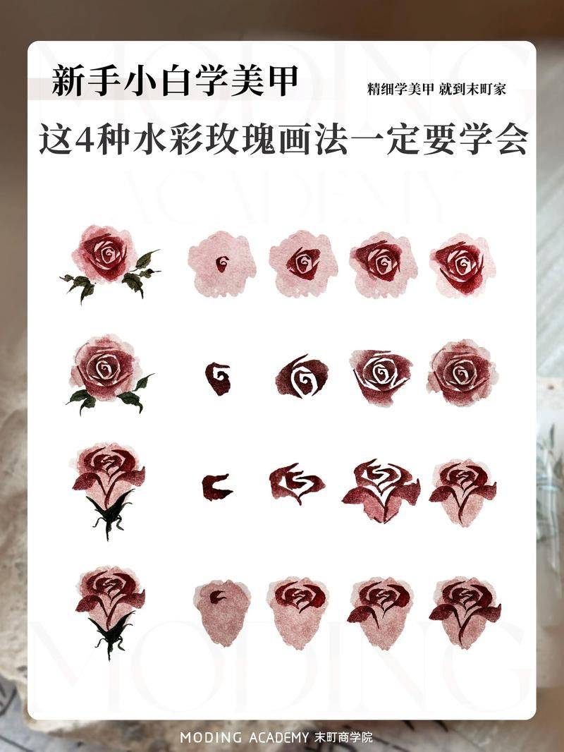 美甲彩绘教程步骤图片