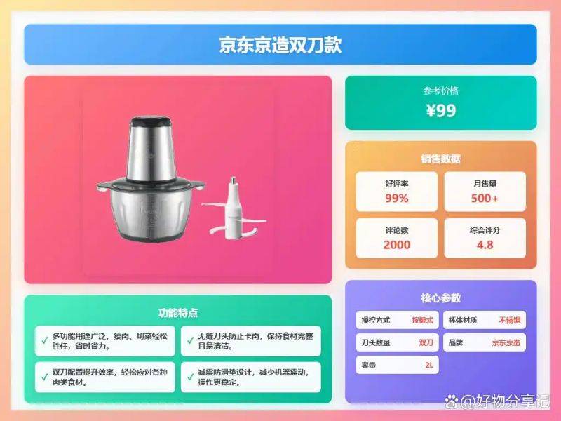 快易好多功能食品料理机多少钱