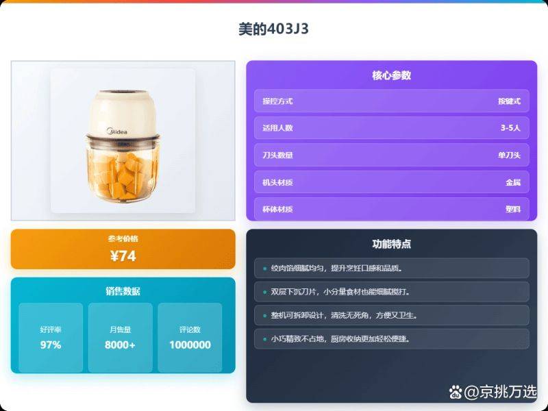 快易好多功能食品料理机多少钱