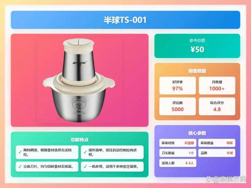 快易好多功能食品料理机多少钱